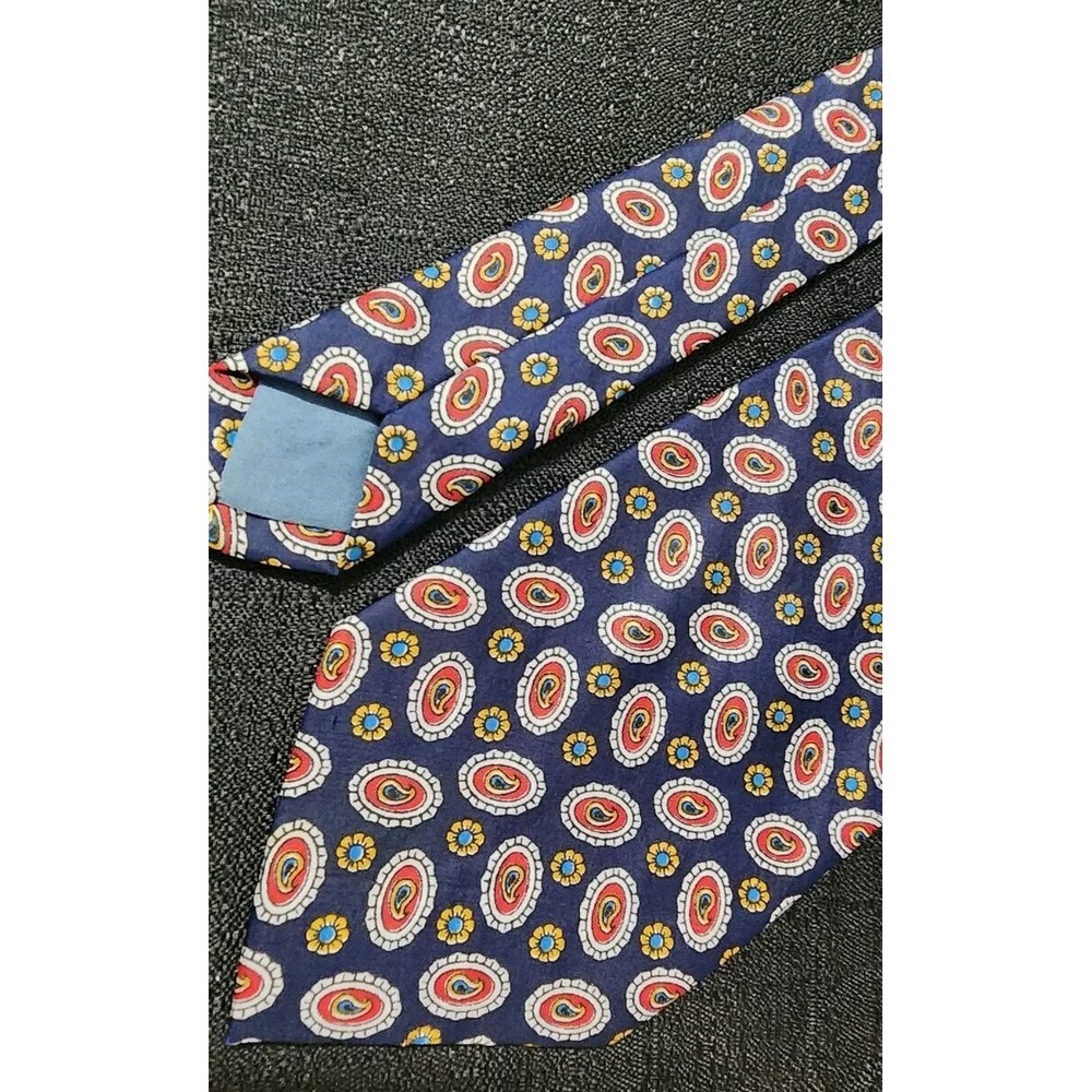 Bentley Nalanda Blue Men's Tie Print‎ 100% Silk